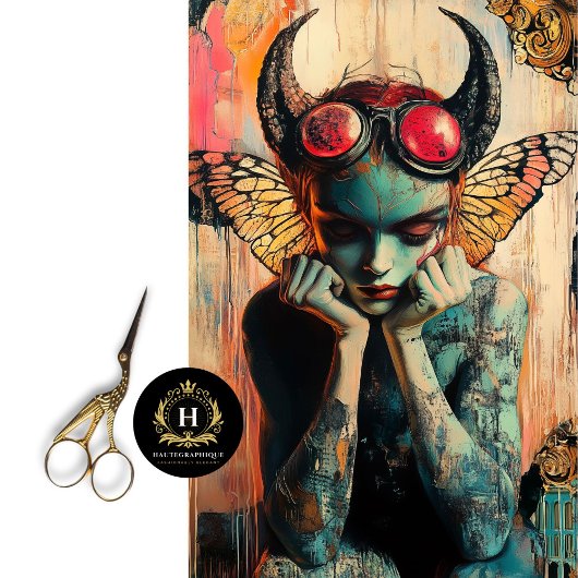 Grappige gotische Parijs Gargoyle Decoupage Tissuepapier