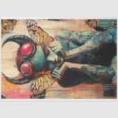 Grappige gotische Parijs Gargoyle Decoupage Tissuepapier (Voorkant)