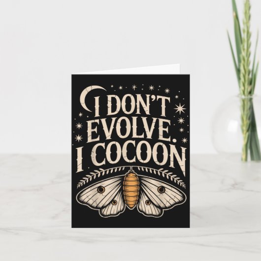 Grappige gotische quote evolueer niet cocon sarcas kaart (Voorkant)