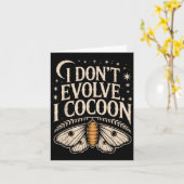 Grappige gotische quote evolueer niet cocon sarcas kaart (Gele Bloem)