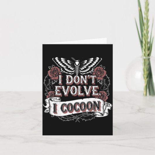 Grappige gotische quote Niet evolueren Cocon Sarca Kaart (Voorkant)