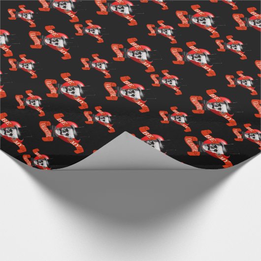 Grappige Gotische Valentijnse  houden van hart Cadeaupapier (Hoek)