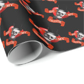 Grappige Gotische Valentijnse  houden van hart Cadeaupapier (Rol Hoek)