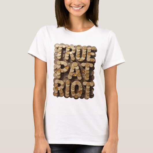 Grappige Goud ECHTE PATRIOT Statement Ontwerp T-shirt (Voorkant)