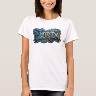 Grappige Goud FLORIDA Slogan T-shirt