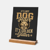 Grappige Goud Retriever Hond Haar Glitter Acryl Bord (Hoek)