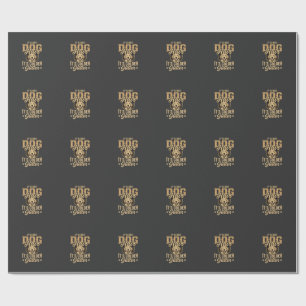 Grappige Goud Retriever Hond Haar Glitter Cadeaupapier