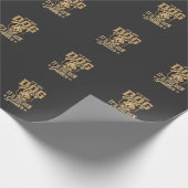 Grappige Goud Retriever Hond Haar Glitter Cadeaupapier (Hoek)
