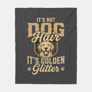 Grappige Goud Retriever Hond Haar Glitter Fleece Deken