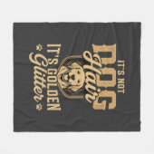 Grappige Goud Retriever Hond Haar Glitter Fleece Deken (Voorkant (Horizontaal))