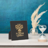 Grappige Goud Retriever Hond Haar Glitter Fotoplaat (Insitu)