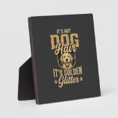 Grappige Goud Retriever Hond Haar Glitter Fotoplaat (Voorkant)
