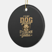 Grappige Goud Retriever Hond Haar Glitter Keramisch Ornament (Links)