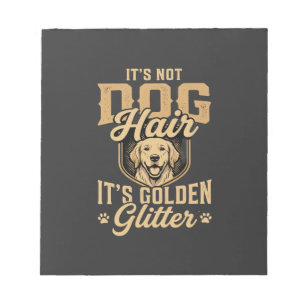 Grappige Goud Retriever Hond Haar Glitter Notitieblok