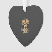 Grappige Goud Retriever Hond Haar Glitter Ornament (voorkant)