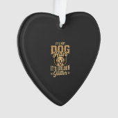 Grappige Goud Retriever Hond Haar Glitter Ornament (voorkant)