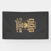 Grappige Goud Retriever Hond Haar Glitter Spandoek (Horizontaal)