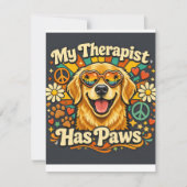 Grappige Goud Retriever Hond Notitiekaartje (Voorkant)