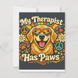 Grappige Goud Retriever Hond Notitiekaartje