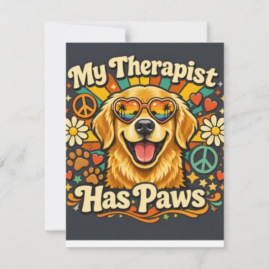 Grappige Goud Retriever Hond Notitiekaartje (Achterkant)