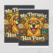 Grappige Goud Retriever Hond Notitiekaartje (Voorkant / Achterkant)