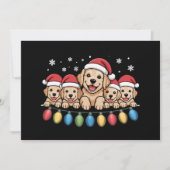 Grappige Goud Retriever Kerst Puppy Hond Kaart (Voorkant)