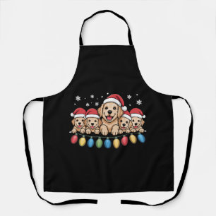 Grappige Goud Retriever Kerst Puppy Hond Schort