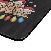 Grappige Goud Retriever Kerst Puppy Hond  Snijplank (Hoek)