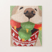 Grappige Goud Retriever Kerstballen Mond