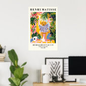 Grappige Goud Retriever Kunst - Hond op Toilet Poster (Thuiskantoor)
