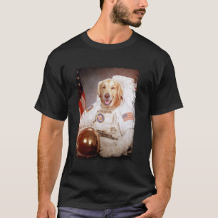 Grappige Goud Retriever Ruimtevaarder Ruimte Hond  T-shirt