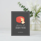 Grappige Gouda Vriend Valentijn Love Cheese Briefk Briefkaart (Staand voorkant)