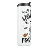 Grappige Gouden Hond Halloween Ghost Spooky Thermosbeker (Gedraaid links)