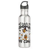 Grappige Gouden Hond Halloween Ghost Spooky Waterfles (Voorkant)