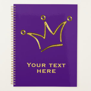 Grappige Gouden Kroon - luxe koninklijk 1 Planner