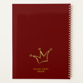Grappige Gouden Kroon - luxe koninklijk 1 Planner (Achterkant)