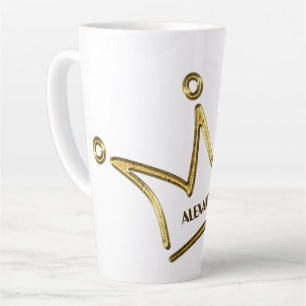 Grappige Gouden Kroon - luxe royal 1 Latte Mok