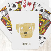Grappige gouden Labrador Retriever-hond Aangepaste Pokerkaarten