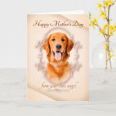 Grappige gouden Moederdag Kaart (Gele Bloem)