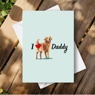 Grappige Gouden Retriever Hond Achterwerk Vaderdag Kaart