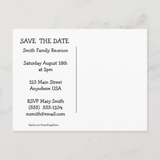 Grappige Gouden Retriever Hond Familie Reünie Aankondigingskaart (Achterkant)