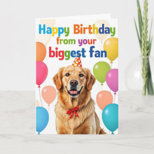 Grappige Gouden Retriever Hond Gelukkige Verjaarda Kaart