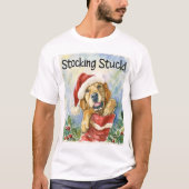 Grappige Gouden Retriever Kerstmis T-shirt (Voorkant)