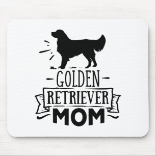 Grappige Gouden Retriever Moeder Mooie Puppy Hond Muismat