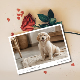 Grappige Gouden Retriever Puppy Hond Foto Valentij Feestdagenkaart