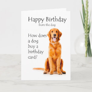 Grappige Gouden Retriever Verjaardag Humor Kaart