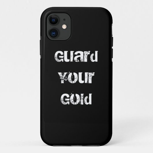 Grappige gouden uitspraak Case-Mate iPhone case (Achterkant)