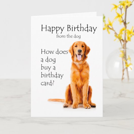 Grappige Gouden Verjaardag Kaart (Gele Bloem)