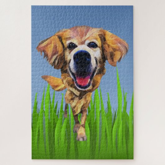 Grappige Goudkleurige Retriever 1014-delige Puzzel (Verticaal)