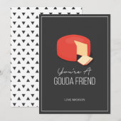 Grappige Goudse vriend Valentijn liefde Kaas Kaart (Voorkant / Achterkant)